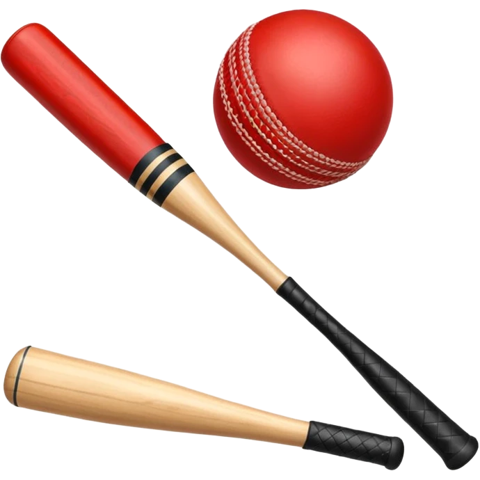 criket ball and bat emoji