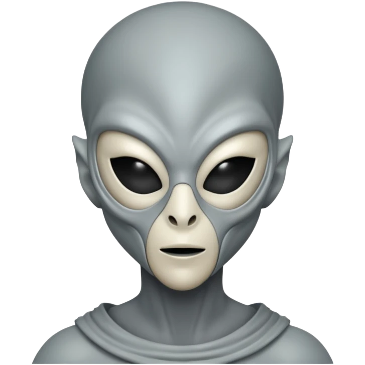 an gray alien wearing mask emoji