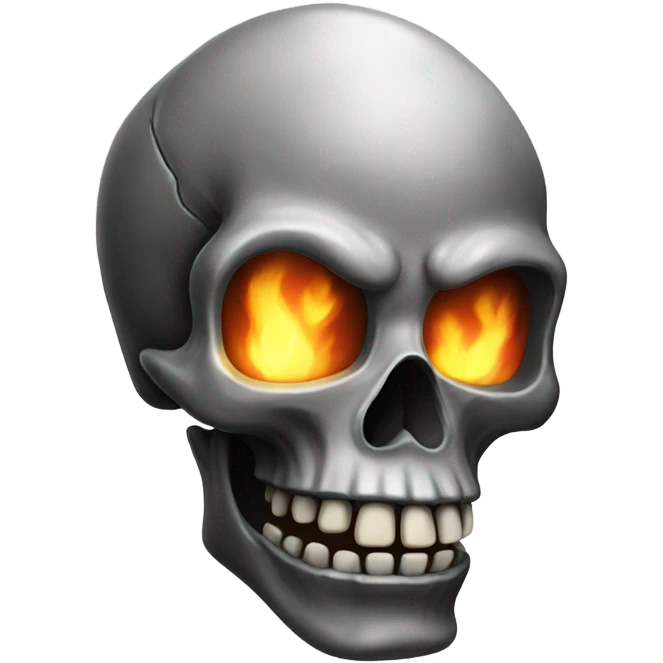  Huge flameed skull emoji
