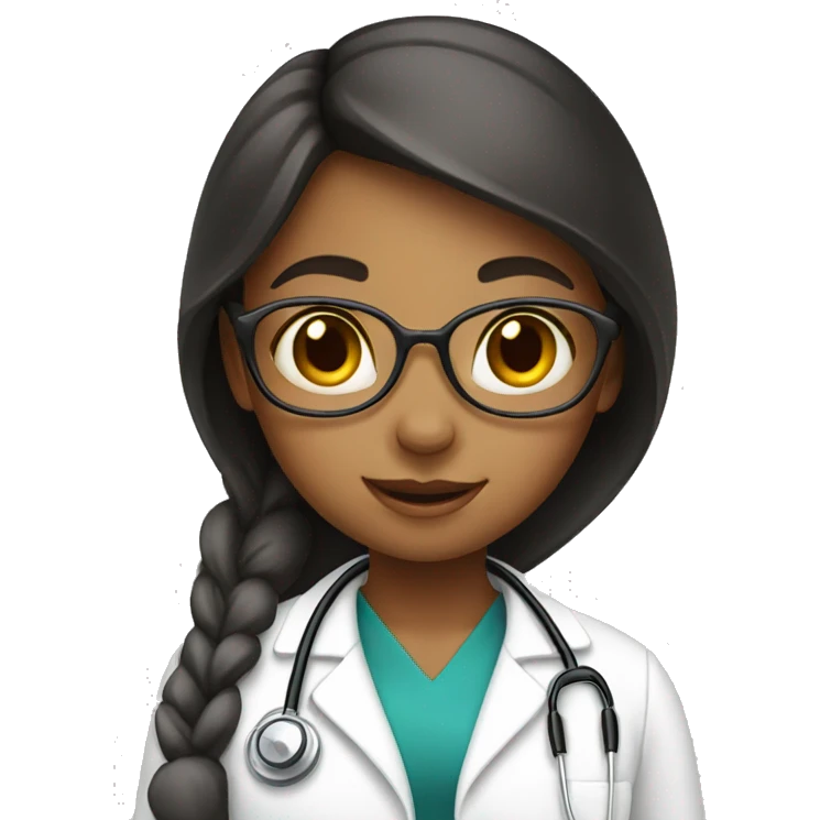 Girl with stethoscope  emoji