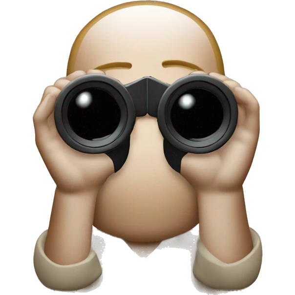 Emoji looking through binoculars  emoji