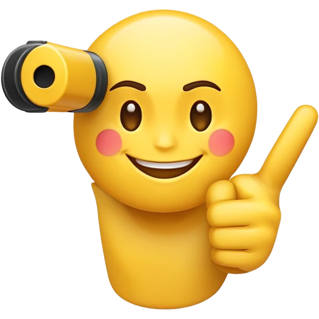 emoji pointing finger guns at itself emoji