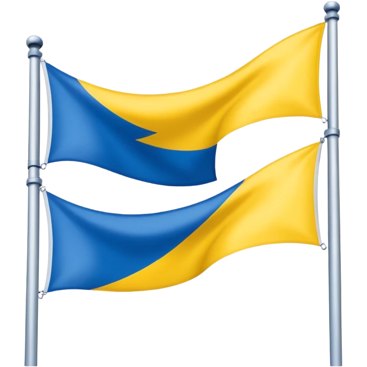 Nur drei Balken zur Seite oben blau in der Mitte weiß und dann unten gelb als  eine Flagge  emoji