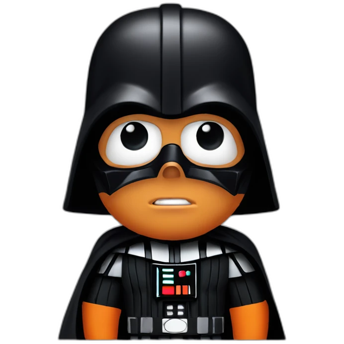 Donald trump with short orange hair in darth vader outfit emoji