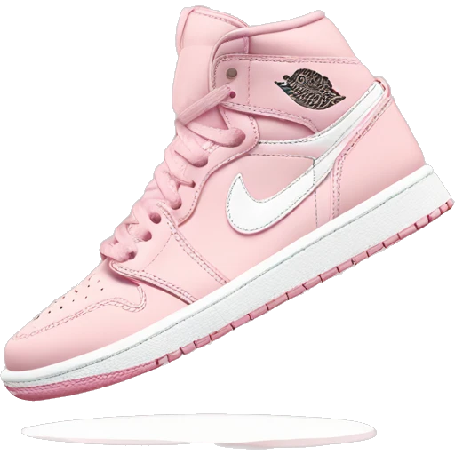 Baby pink and white Jordan 1 emoji
