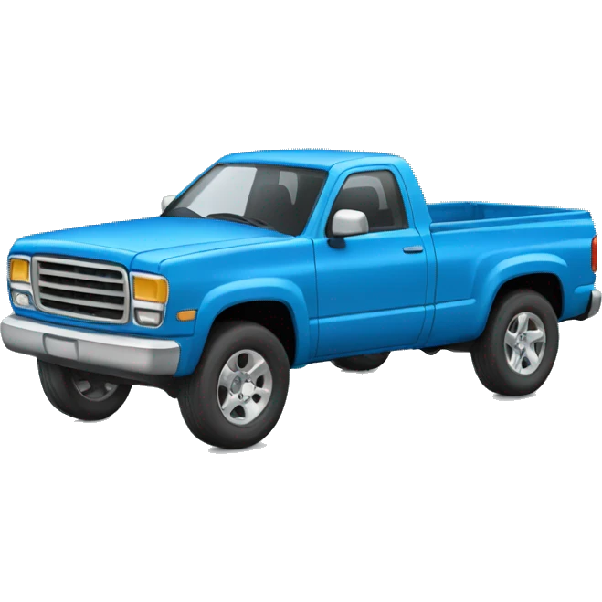 pickup truck blue side view emoji