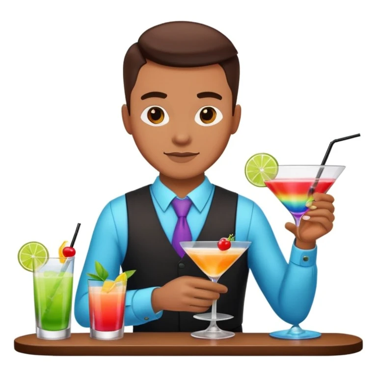 bartender mixing drinks emoji