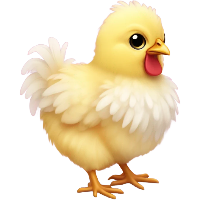 a baby chicken with hearts emoji