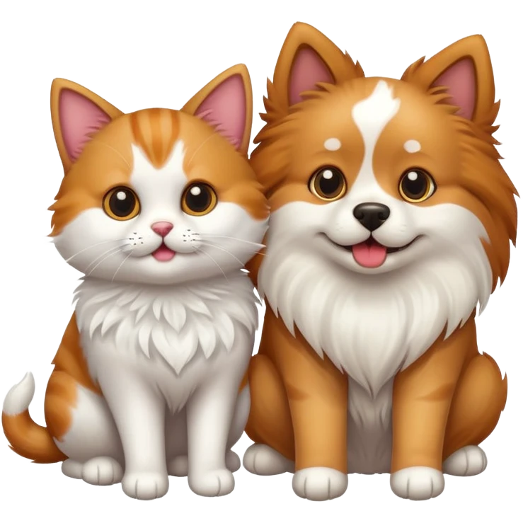Dog and gat  emoji
