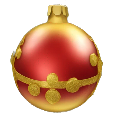 red and gold ornaments on christmas tree emoji