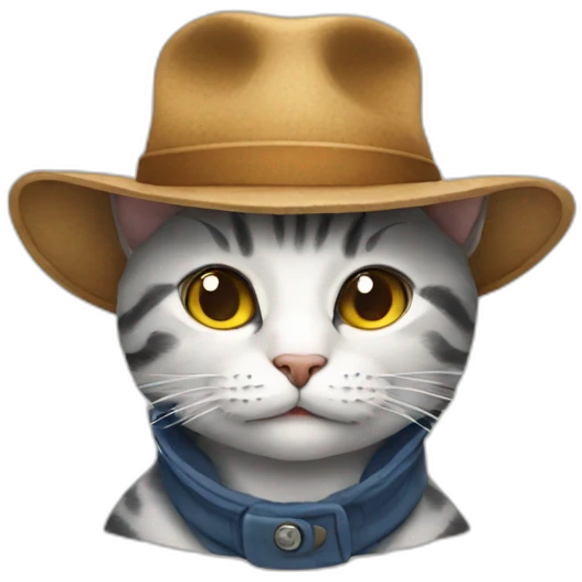 cat wearing a hat emoji