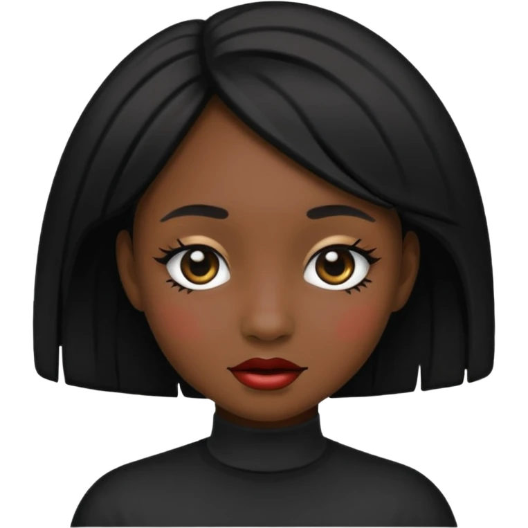 black face girl emoji