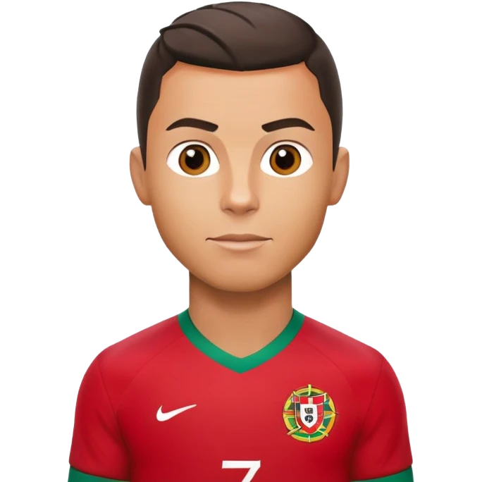 Cristiano Ronaldo soccer player with Portugal jersey emoji