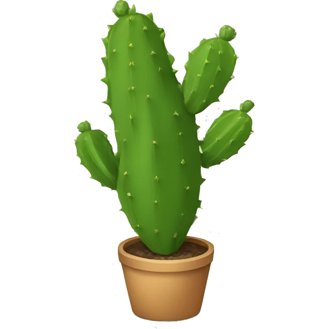 single round Nopal without pot emoji