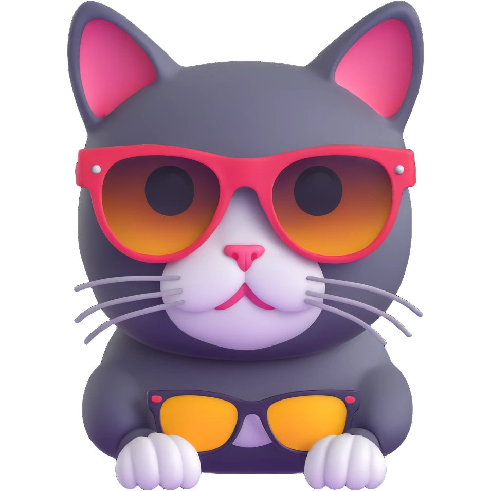 cat wearing sunglasses emoji