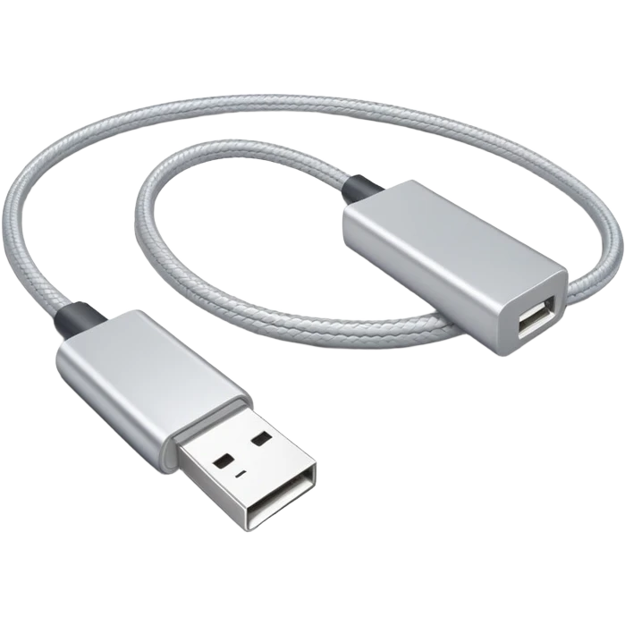 Silver usb cable emoji