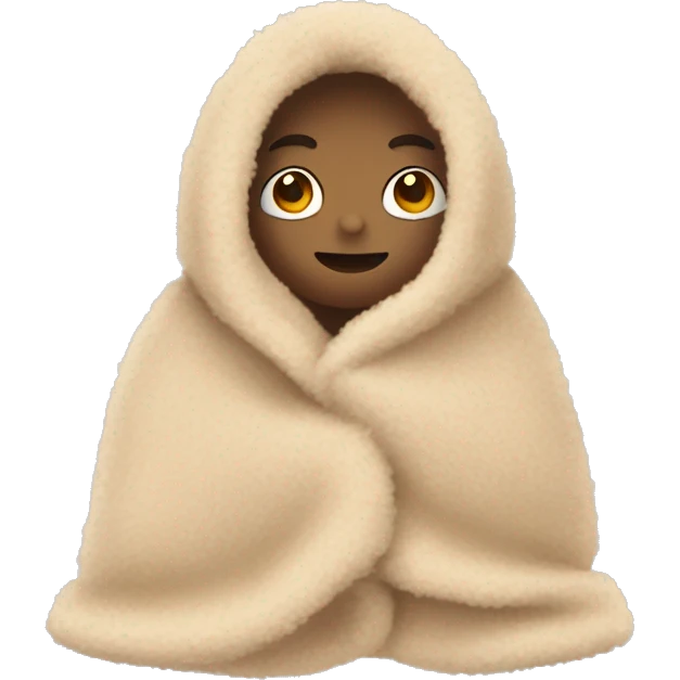 beige fuzzy blanke emoji