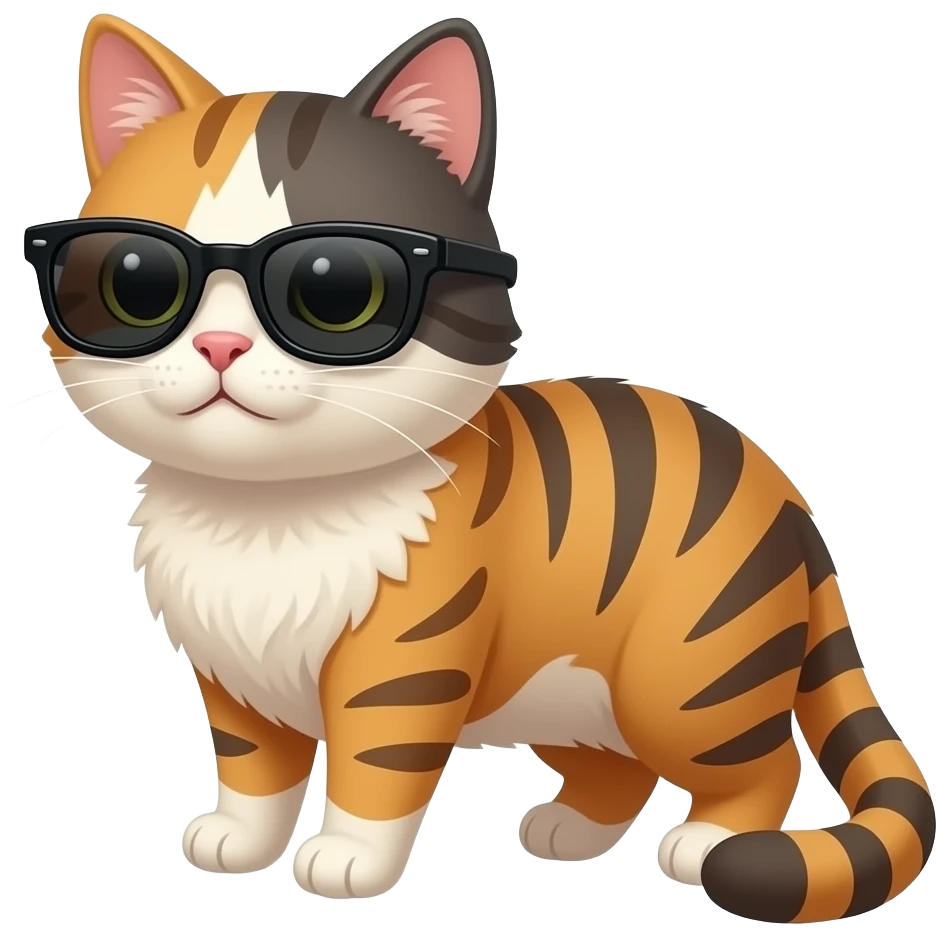 Cat wearing sunglasses emoji