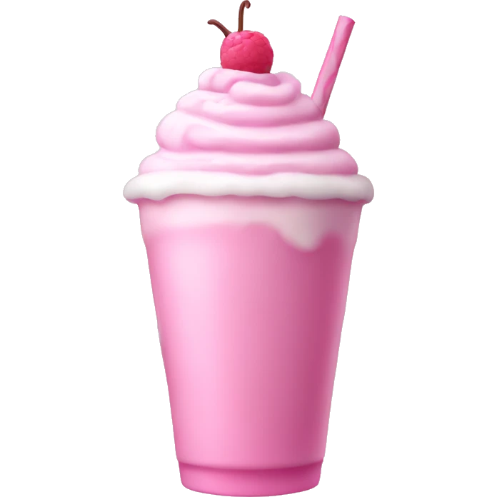 Pink milkshake emoji