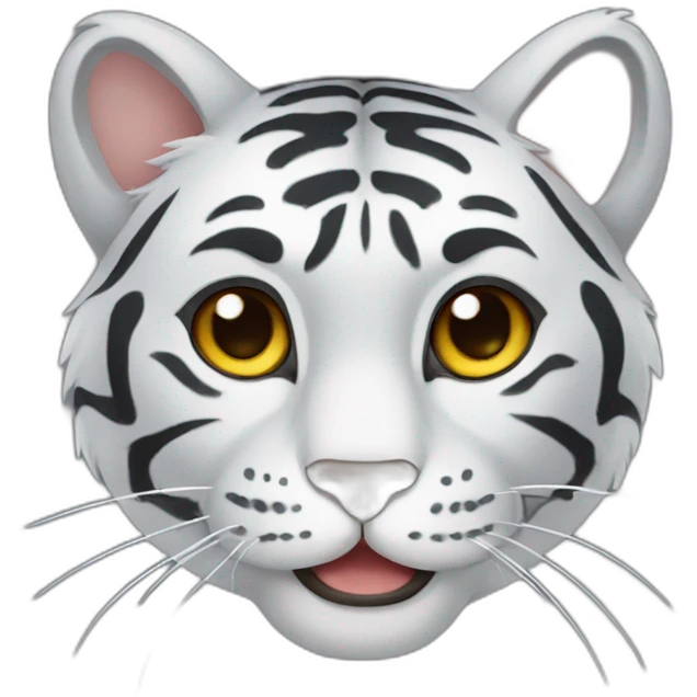 Cat grey tiger emoji