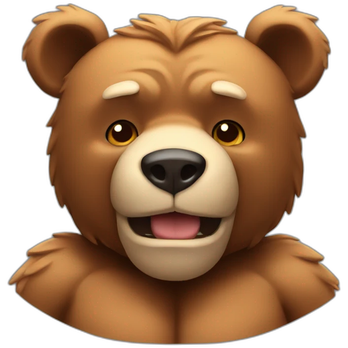 muscular bear emoji