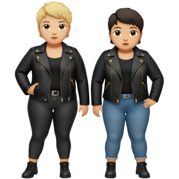 Two Chubby butch lesbians ugly as hell emoji