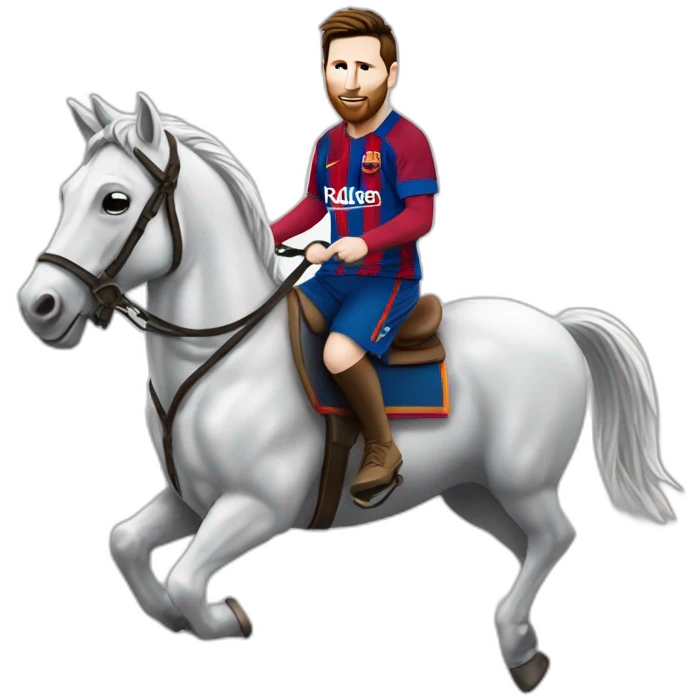 messi sur un cheval  emoji