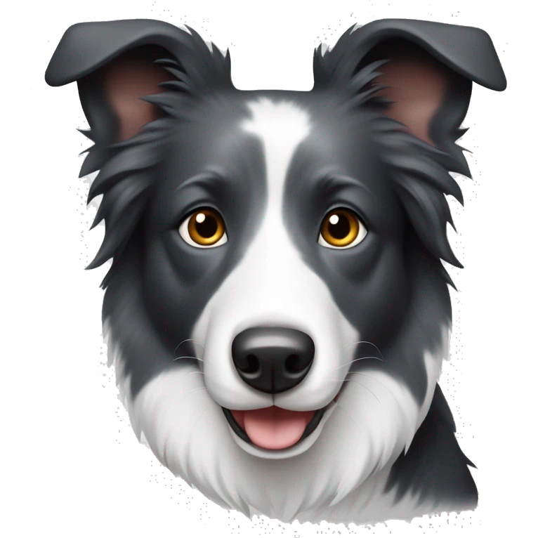 Border collie gris y blanco  emoji