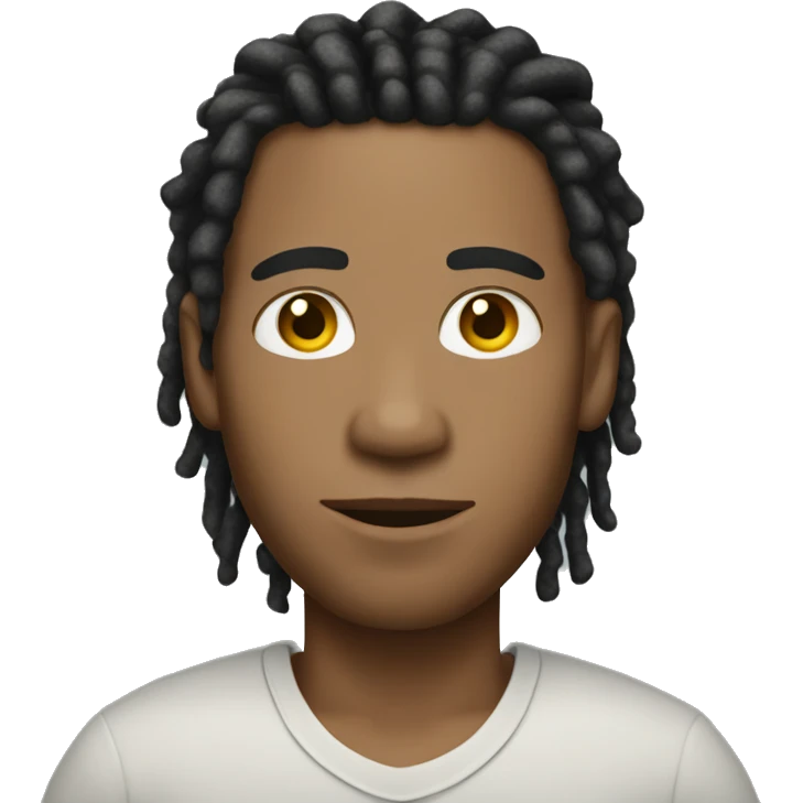 light skin man with short dreads emoji