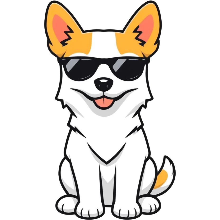 Dog with sunglasses  emoji