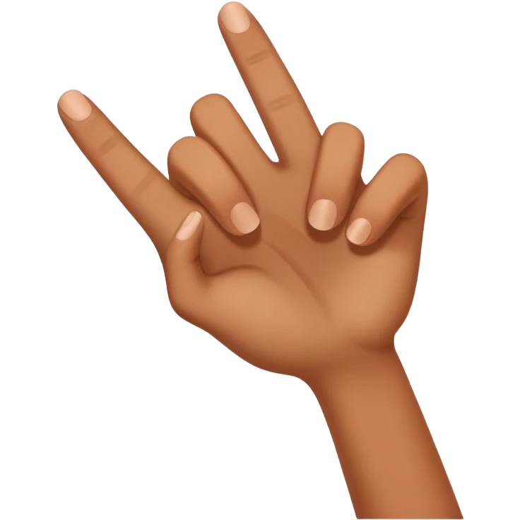 Brown Fingers holding L pose emoji