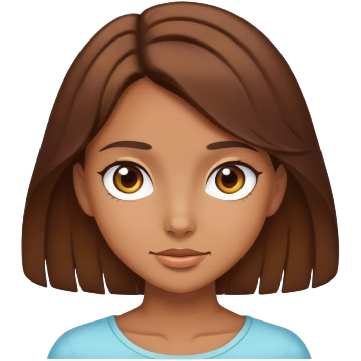 Girl brown hair emoji