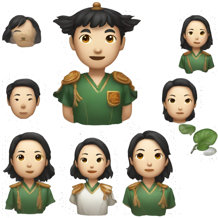 庄子，瘦削长须，智慧飘逸，一位古代哲学家,中国 emoji