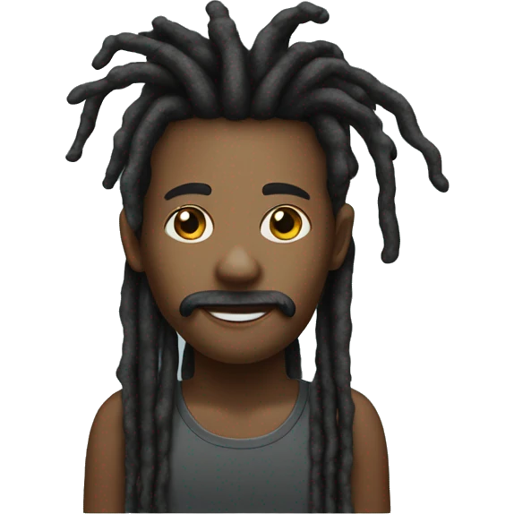 um jovem com dreads fumando emoji