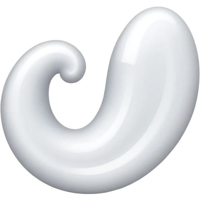 curved swirly white X emoji