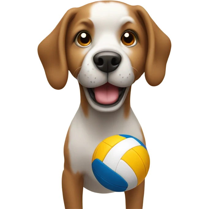 Dog playing volleyball emoji