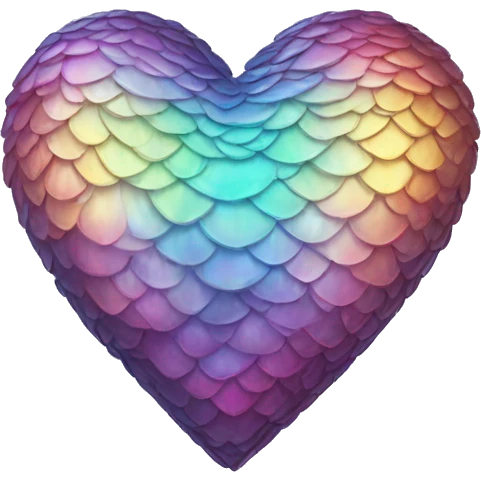 iridescent scale heart emoji