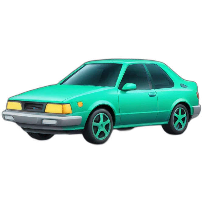 Car with neon lights emoji