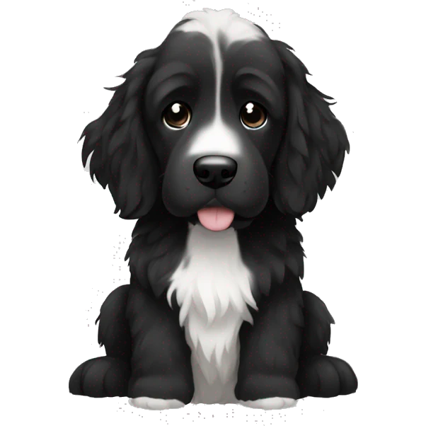 Black white newfydoodle emoji