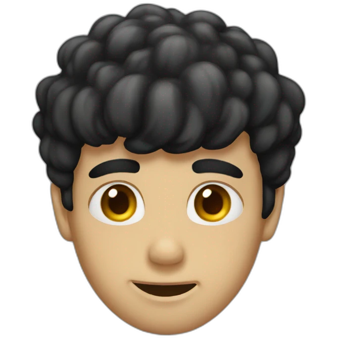 Stupid black hair fellow emoji