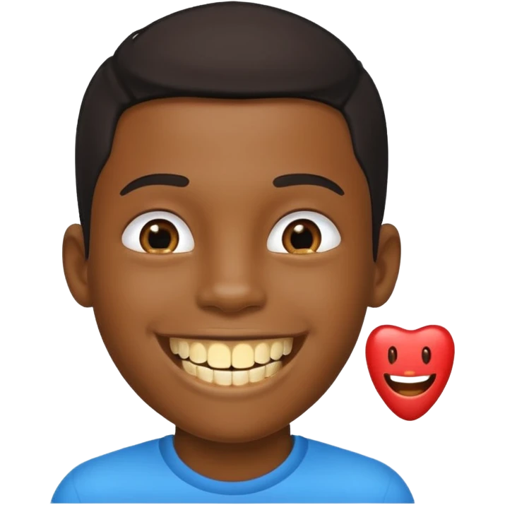 Garoto negro com black nudredcom dente de ouro emoji