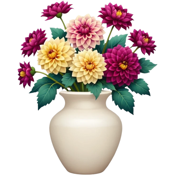 flower vase dahlias  emoji