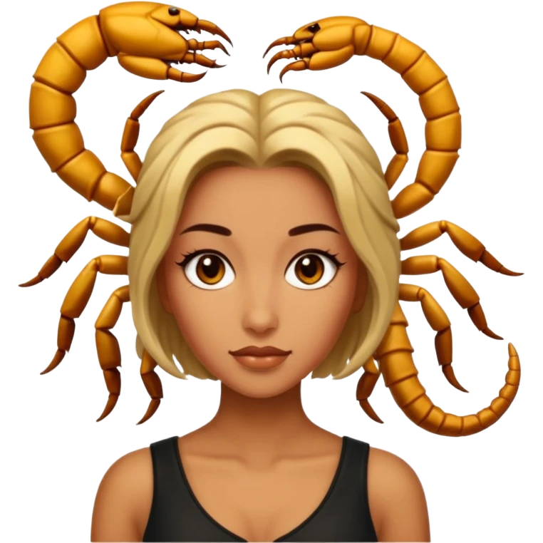 woman with a scorpion-shaped hairstyle. emoji