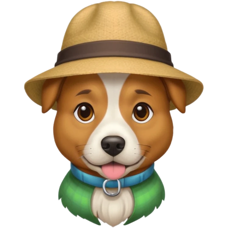 High dog with a hat emoji