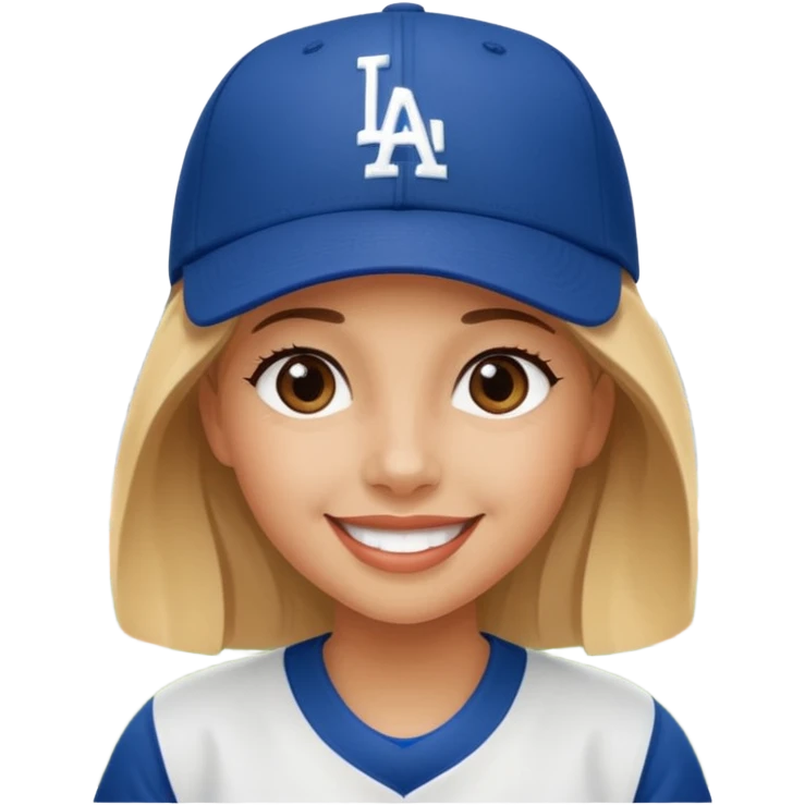 Girl at dodgers game emoji