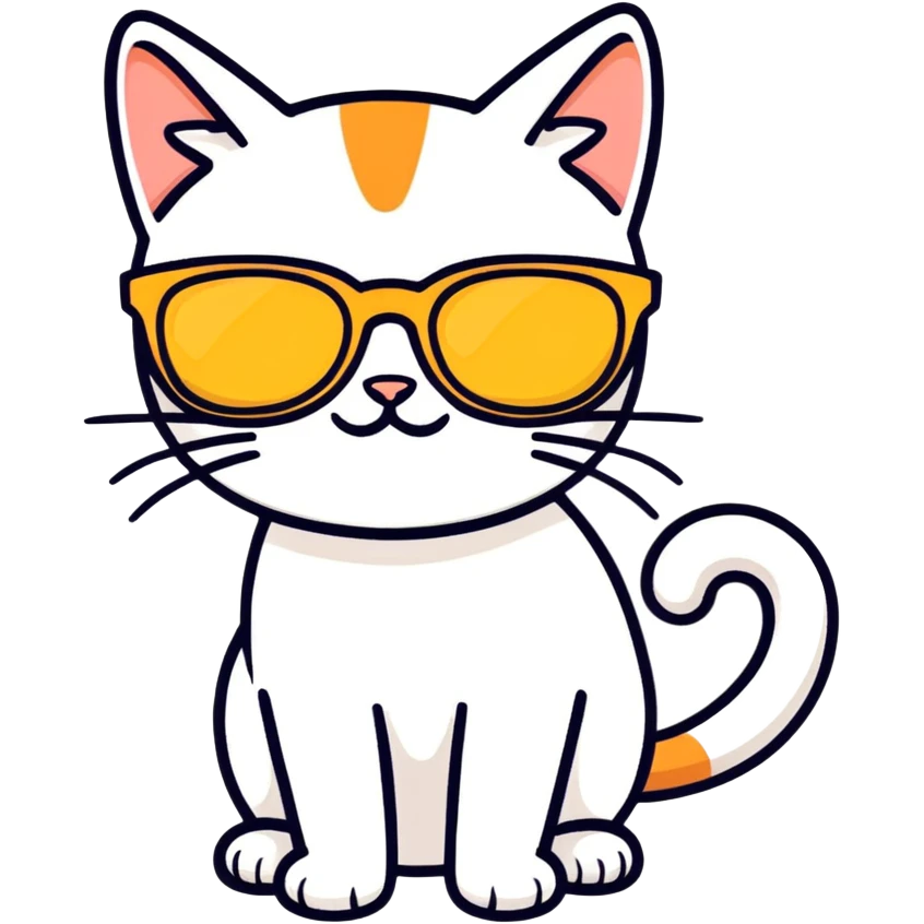 Cat with sunglasses emoji
