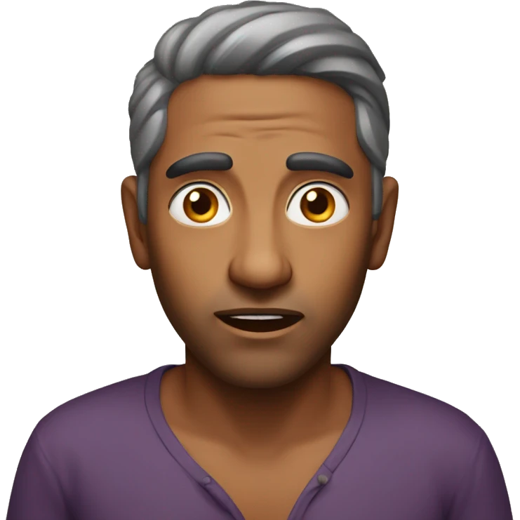 Indian man have a surprised  emoji