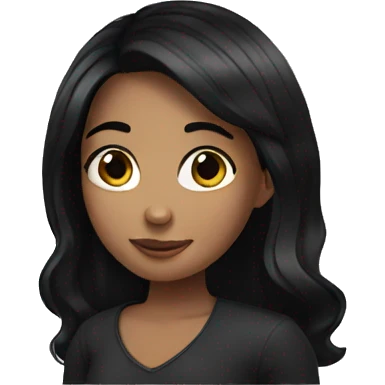 The girl with black hair emoji