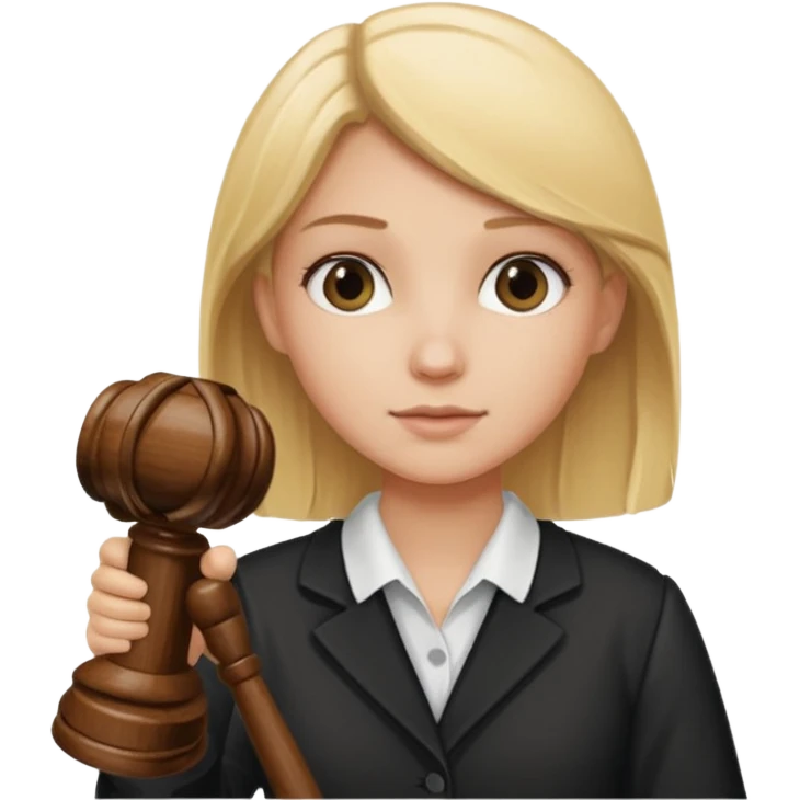 Blonde girl holding a gavel that says asb president on it  emoji