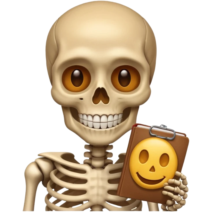 Skelton studyingemoji emoji